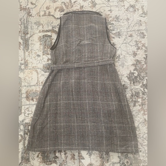 New Plus Plaid Pocket Contrasting Border Long Pants Sleeveless Vest Jacket NWT - Picture 12 of 16